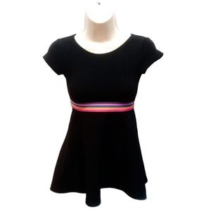 RAINBOW Stripe Dress Short Black The Children's Place Girl Child: Small 5/6